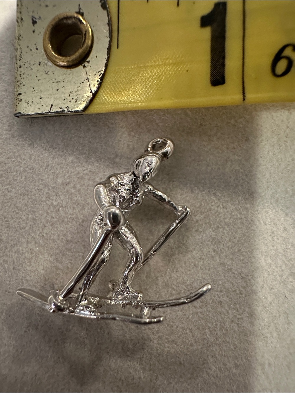 Woman Skiing Pendant Charm
